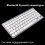 Russian Keyboard Ultra-Thin Wireless  Keyboard, for IOS Android Windows Tablet / Laptop -White 6