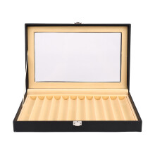 12 Black Pen Box Leather Pen Display Box PU Pen Storage Box Leather Pencil Case Storage Box