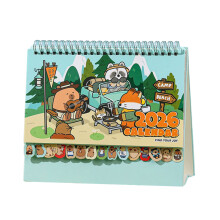 2026 Desktop Monthly Calendar Cartoon Capybara Calendar-D