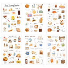 6Sheets Cartoon Scrapbooking Sticker Waterproof-Starry Dream