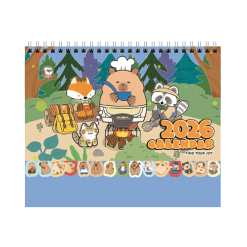 2026 Cartoon Capybara Tischkalender, Tagesplaner,-C