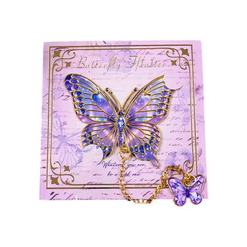 Artistic Butterfly Bookmarks Metal Bookmarks with Chain-4
