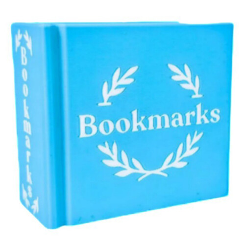 3D Printed Bookmarks Stand Space Saving Desk Organiser- blue