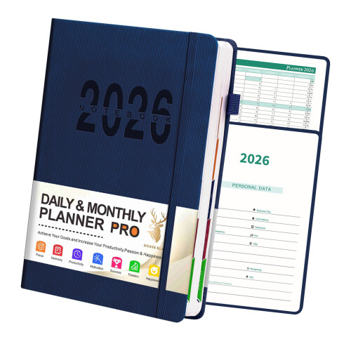 2026 Schedule Planner Daily Planner Multifunctional Travel-blue