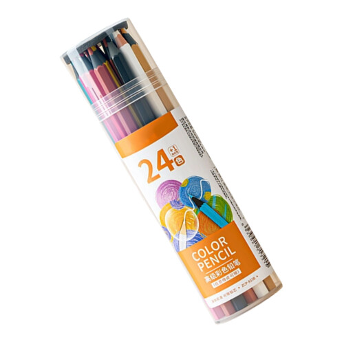 Professional Erasable Woodless Pencils Oil Based Colored-24