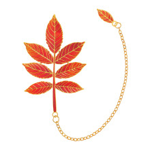 Retro herfstbladeren legering bladwijzers met kettingen-SQ2236