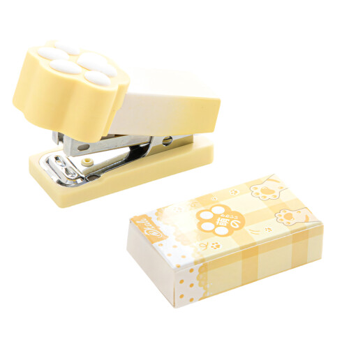 Lustiger Mini-Hefter mit komfortablem Griff, ideal als-Gelb