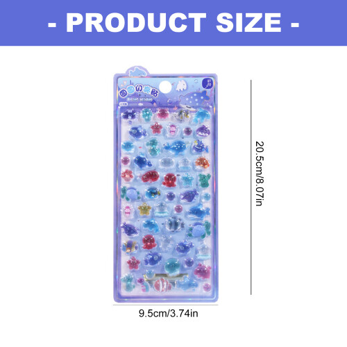 Puffier Sticker Sheets Decorative Sticker Cute Small Sticker for 2