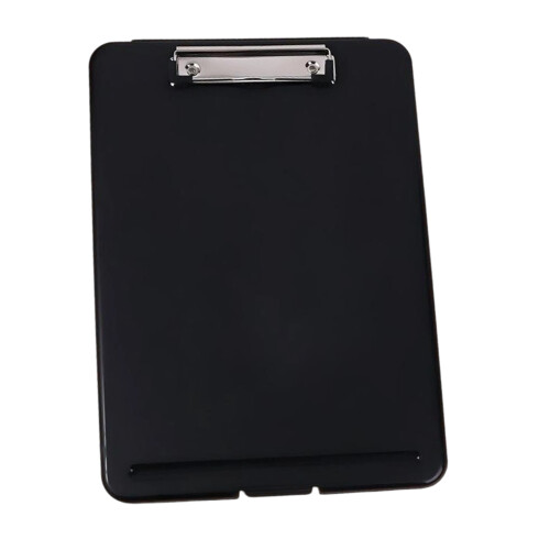 Portable File Writing Board with File Case Plastic-black