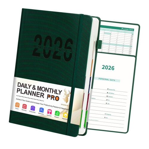 Multifunctional Travel Planning Journal Schedule Notebook-green