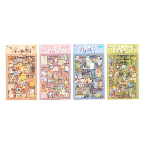 6Sheets Cartoon Scrapbooking Sticker Waterproof-Starry Dream 1