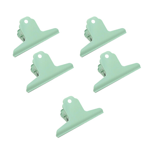 5 Stuks Multifunctionele Metalen Document Clips Zware-Groen 75MM