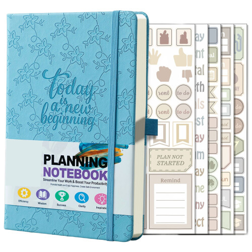 2026 Yearly Organizers Notebook Time Management Journal-blue
