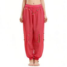 Belly Dance Costumes Belly Dance Coin Lantern Pants Split-Rhodo