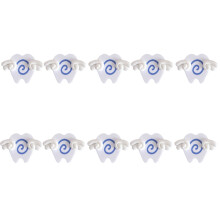 10xAdorable Angel Teeth Hair Clip Creative Acrylic-Light Blue