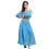 2pcs Comfortable Belly Dance Performances Set Long-Lake Blue 1