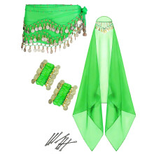 Stylish Belly Dance Outfit Women Performances Stage-Fruit green
