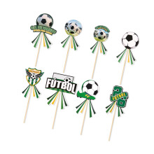 48 Stück Fußball-Weltspiel-Back-Kuchenaufsätze, Cupcake-Picks,