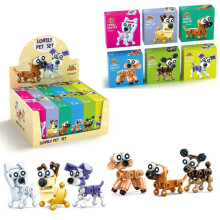 (6 Assorted Pet Brick Kits) Pets Building Block Brick Kit