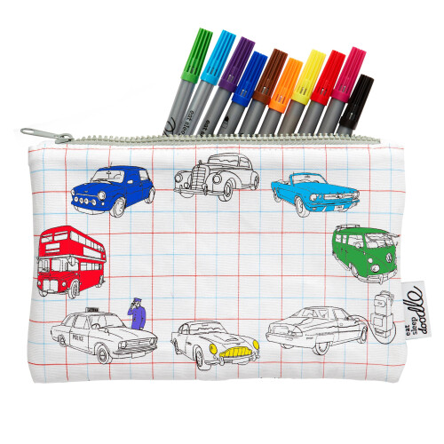 Eat Sleep Doodle's Working Wheels Colour In Pencil Case 2