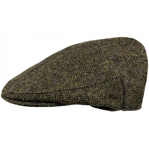 (Green, M) Boardmans Harris Tweed Flat Cap 1