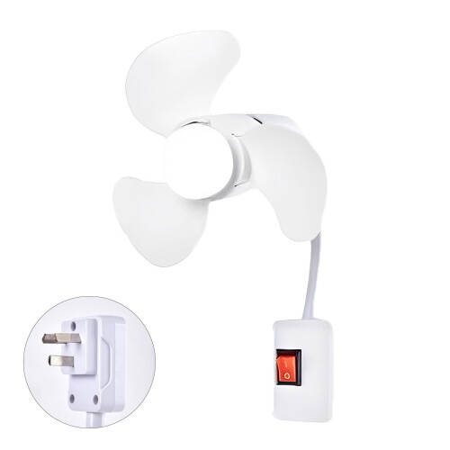 E27 Draagbare koelventilator Verstelbare slang-Wit