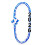 Collier de fleurs en ruban de remise de diplôme,-bleu et blanc 1