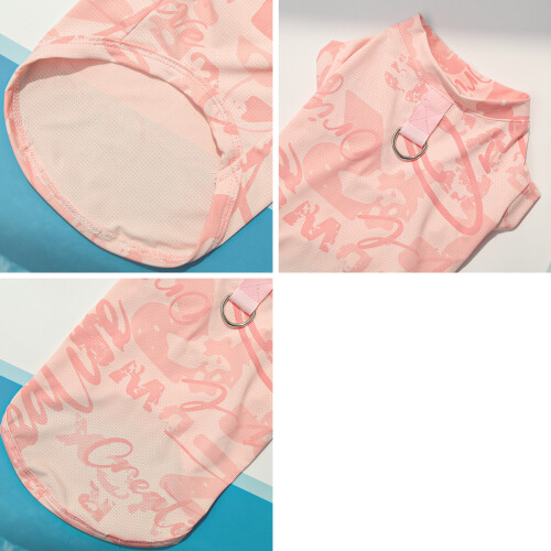 Small Medium Large Dog Cooling Coat Soft Stretchy Fabric-Pink M 2