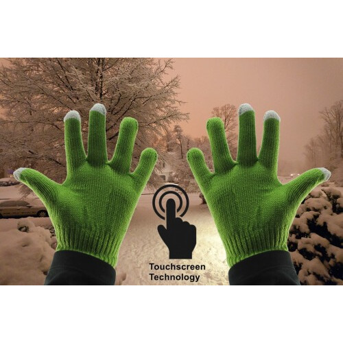 (Green) Magic Warm Kids Smartphone Gloves 1