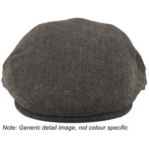 (Green, M) Hawkins Wool Herringbone Flat Cap 2