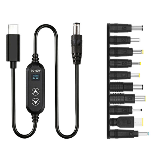Universal 100W USB C PD100W Charging Cable With LED Display-D