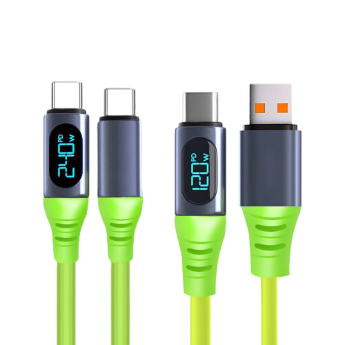 240 W Digitalanzeige Typ C Schnellladekabel Datenkabel mit- USB 1