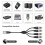 Connecteurs sonores XLR 3 broches 1M 4F, câble, boîtier 2