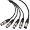 Connecteurs sonores XLR 3 broches 1M 4F, câble, boîtier 5