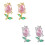 Breloques élégantes en forme de fleur pour écouteurs, Clips-Or 2