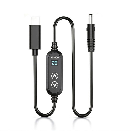 USB C PD100W snellaadkabel met 5 instelbare spanningen voor-A