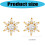 2Pcs Ice Flower Shaped Earbuds Attachment For FreeClip 1-Silver 4