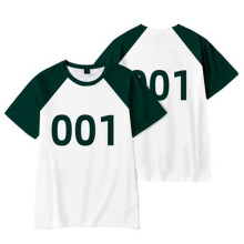 (001,4XL)Squid Game Shirt Tshirts Number Netflix Kdrama Korean Seong Gihun 456 001 218