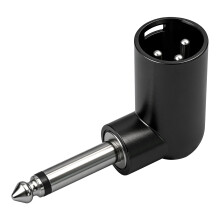 Kompakter 6,35-mm-auf-3-Pin-XLR-Stecker-Adapter,