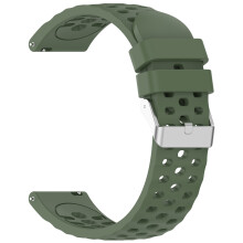 Weiche Silikon-Uhrenarmbänder mit einer Breite von 20-dunkelgrün