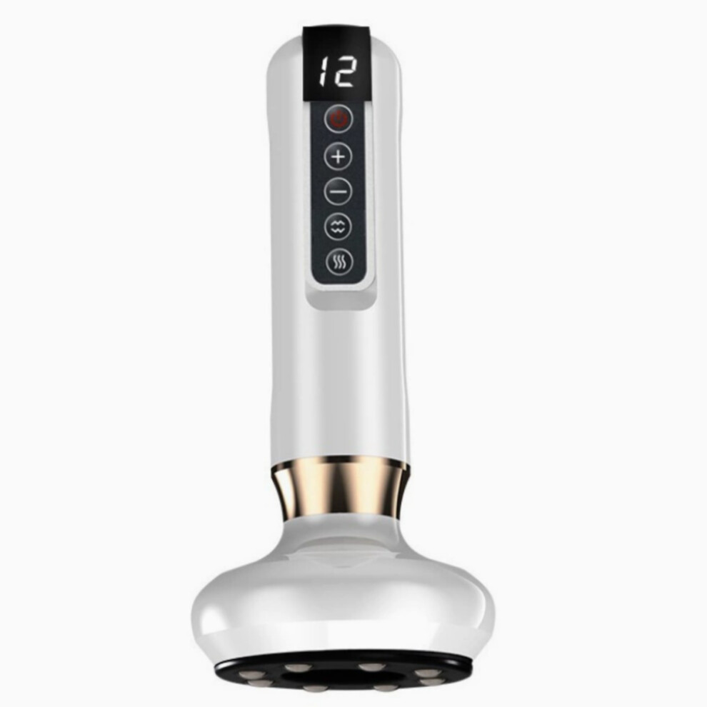White Outdoors Electric Handheld Cellulite Massager -12 Adjustable Suction Modes For Anti-Cellulite Massage Therapy (White)