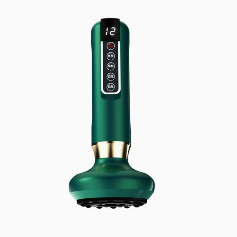 Intelligent Handheld Massage Tool for Anti - Cellulite, Electric Cupping Device with 12 Suction Modes. (Olive)