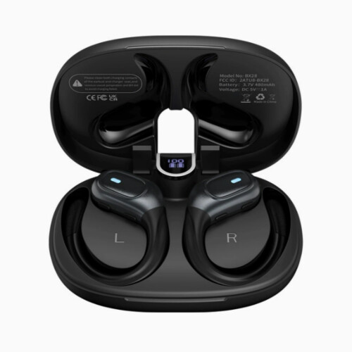 Ασύρματα ακουστικά Bluetooth 5.4 2026, στερεοφωνικά αθλητικά ακουστικά 75H με 4 μικρόφ