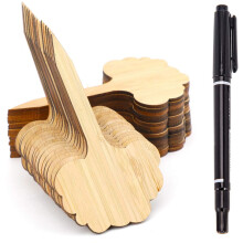 Etichette in legno per piante, scrivibili su entrambi i lati con pennarello, il bambù carbonizzato garantisce che non ci siano impatti sulle piante,