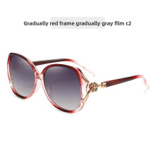 (Red)Lunettes de soleil polarisées mode femmes protection montures géométriques voyage extérieur