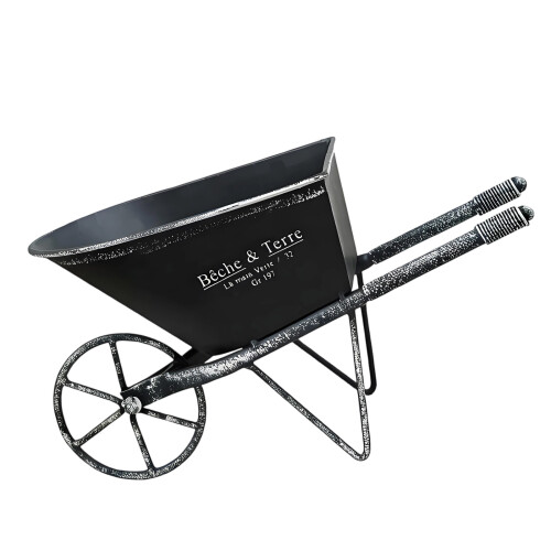 Antique Iron Garden Cart Planter Rustproof Iron Decorative