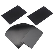 100 PCS Black Aluminum Alloy Card Engraving Metal Business Visit Business Card Blank 0.2mm Thickness
