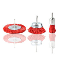 Lot de 3 Brosses MéTalliques Abrasives en Filament de Nylon avec Tige de 1/4Pouce pour Enlever la Rouille/Corrosion/Peinture
