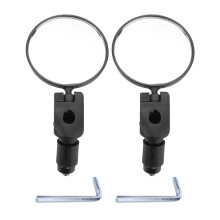 Fahrradspiegel, Fahrrad-RüCkspiegel, Sicherer RüCkspiegel, Verstellbarer, Am Lenker Montierter, Konvexer Kunststoffspiegel