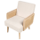 Beliani Armchair HOJBY Fabric Light Beige 5